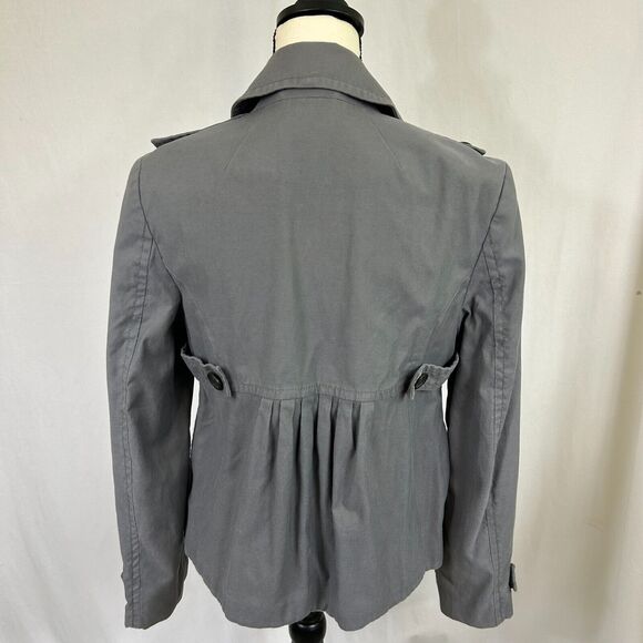 ANN TAYLOR LOFT Military Utility Cargo Jacket Coat - Gray Grey - Women's Sz Med - Picture 5 of 12